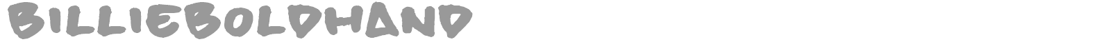 billieBoldHand font preview